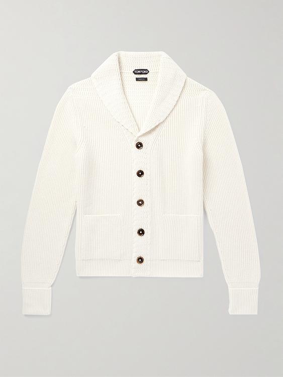 White cardigan from Tom Ford