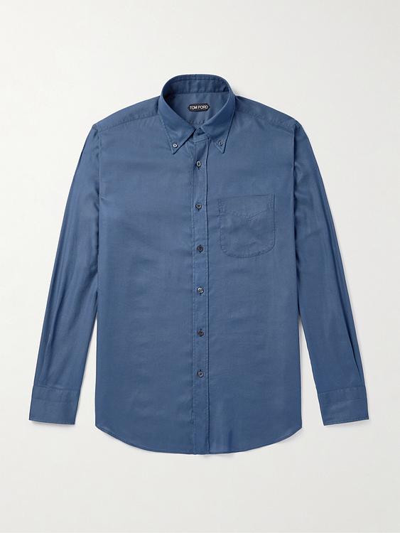 Blue casual shirt from Tom Ford