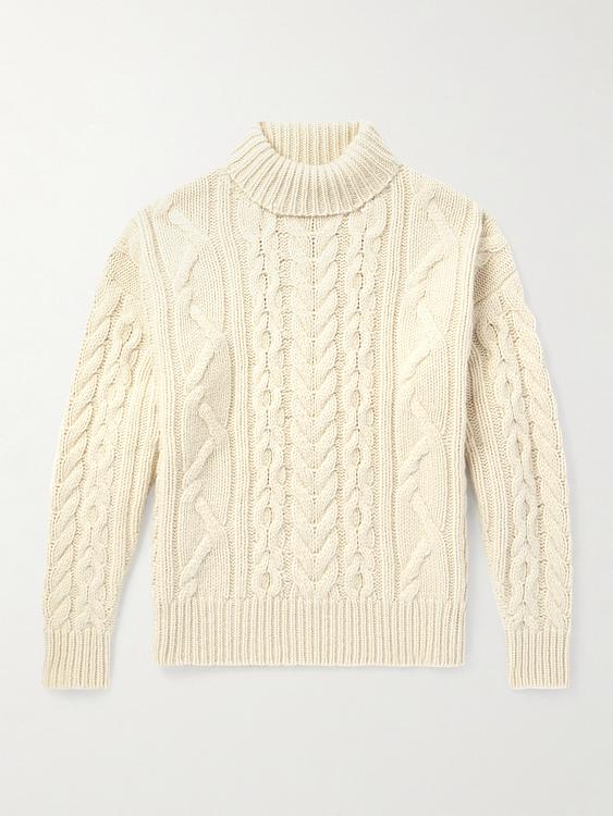 White turtleneck from Tom Ford