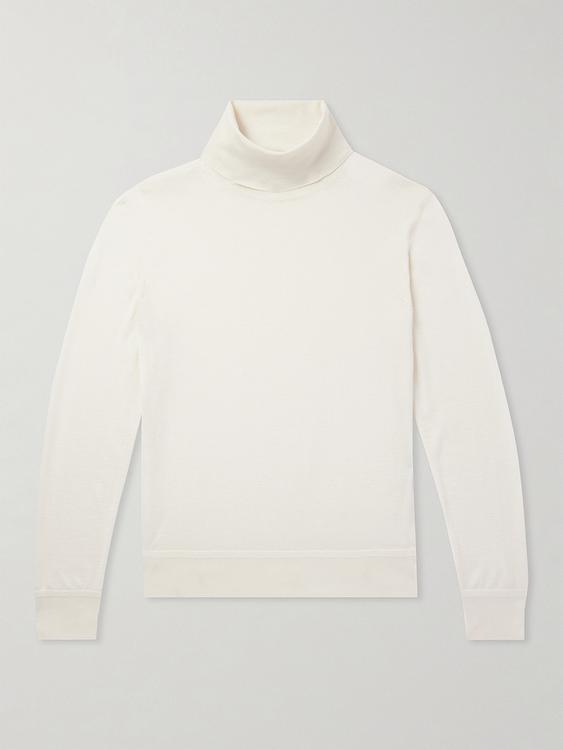 White turtleneck from Tom Ford
