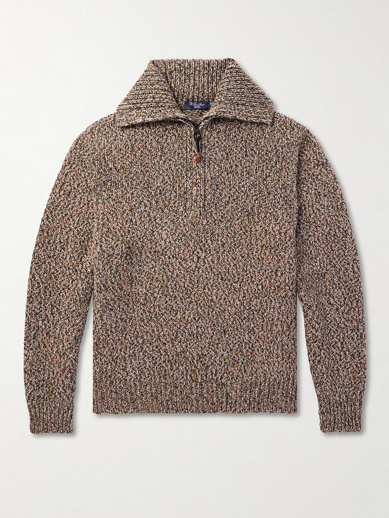 Taupe half-zip from Loro Piana