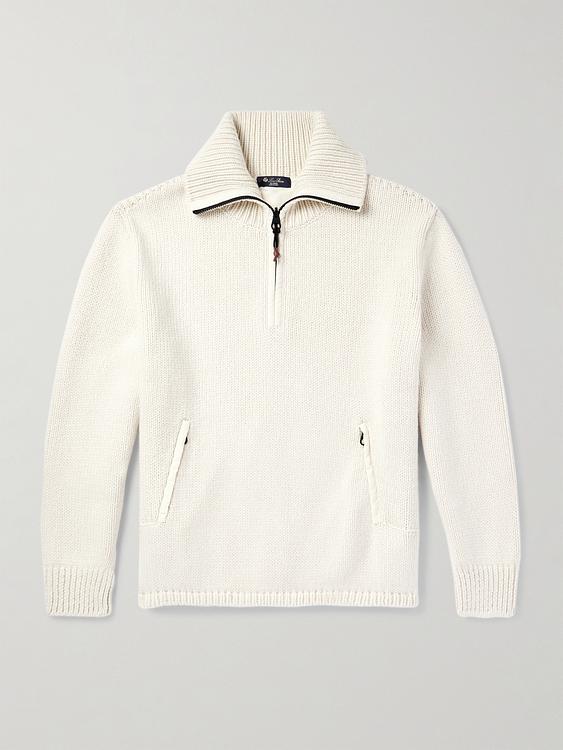 White half-zip from Loro Piana