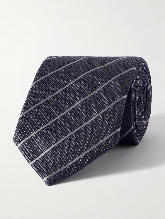 Striped black tie from Tom Ford