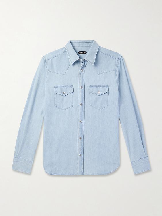 Light blue casual shirt from Tom Ford