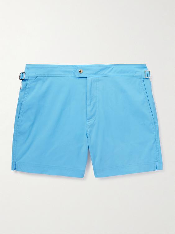 Light blue swim shorts from Tom Ford