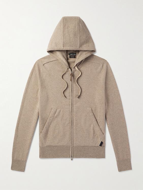 Taupe hooded sweatshirt from Tom Ford