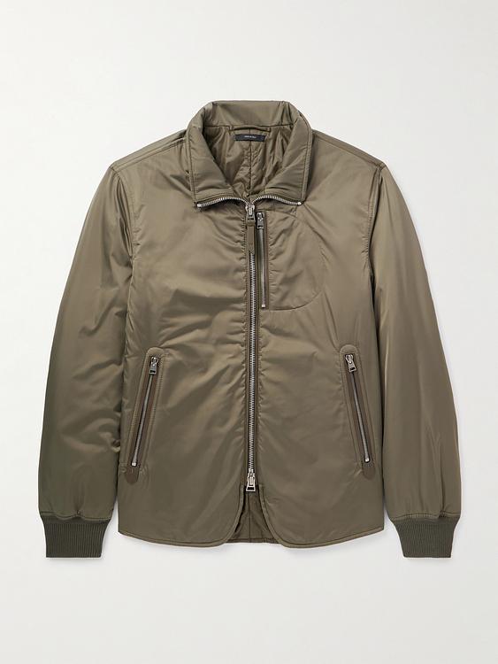 Taupe bomber jacket from Tom Ford