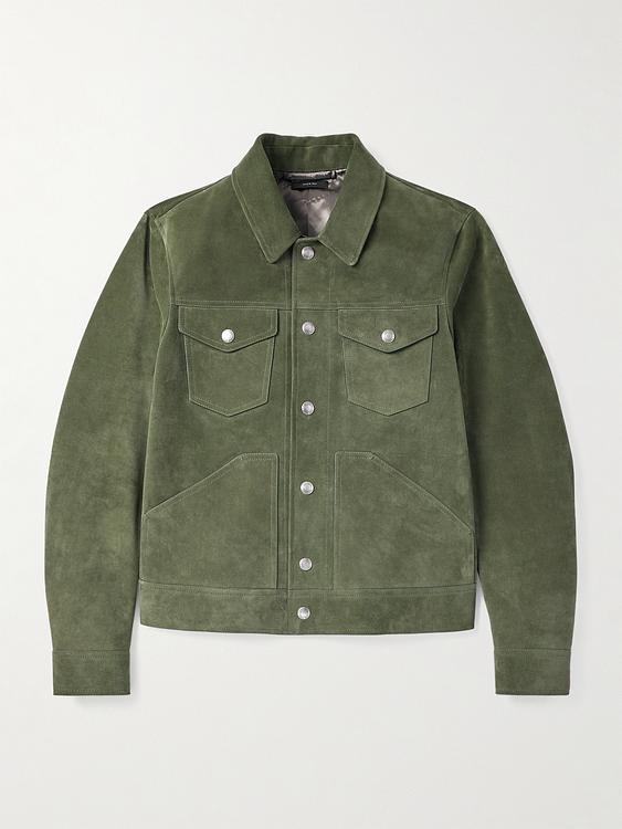 Green leather jacket from Tom Ford