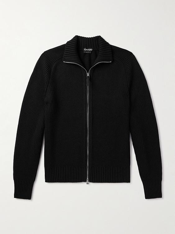 Black cardigan from Tom Ford