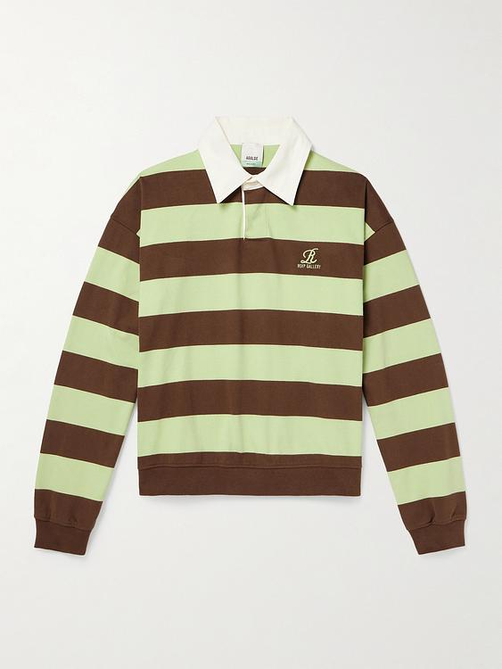 Striped multicolor long sleeve polo shirt from AGOLDE