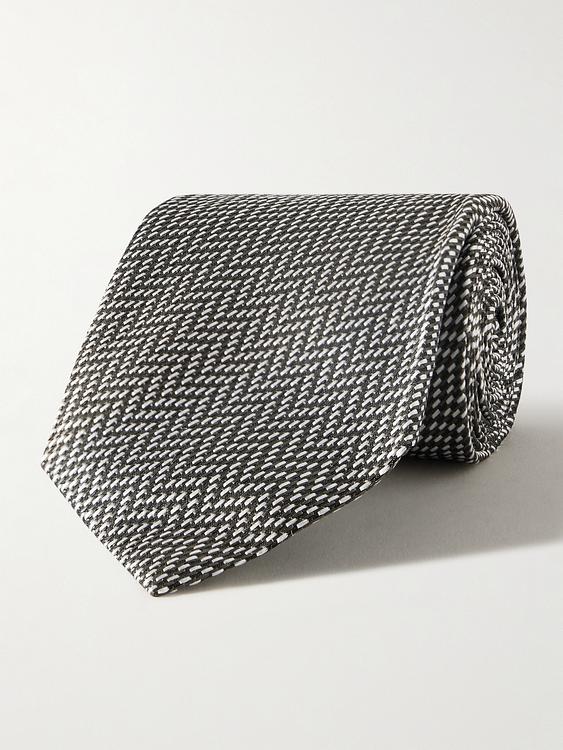 Dark grey tie from Tom Ford