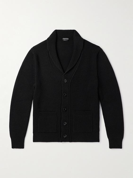 Black cardigan from Tom Ford