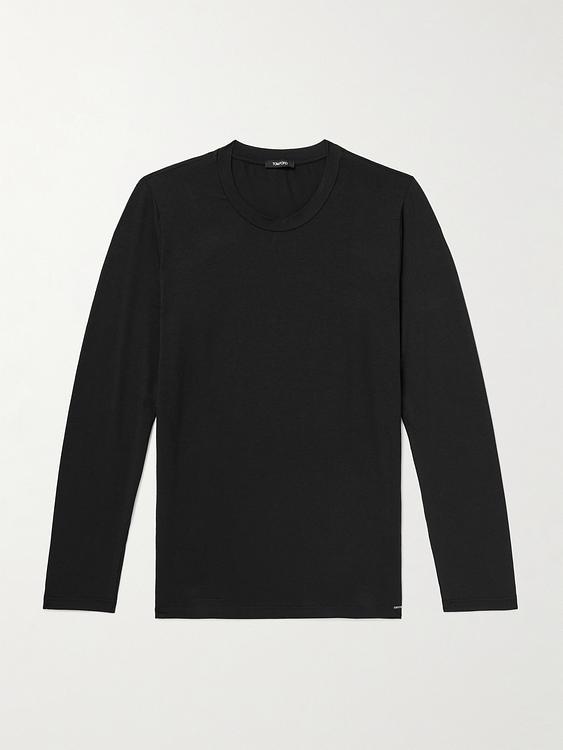 Black long sleeve t-shirt from Tom Ford