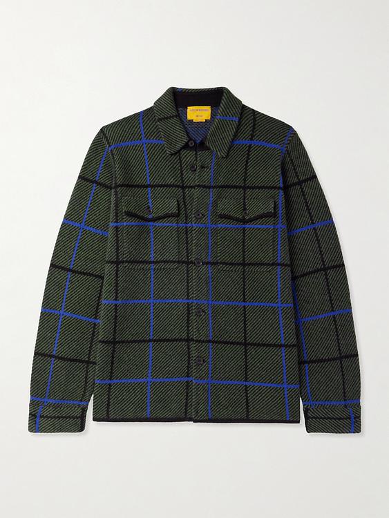 Checkered dark green overshirt from Guest In Residence