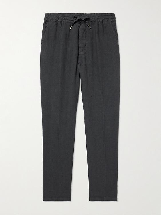 Dark grey linen trousers from Altea
