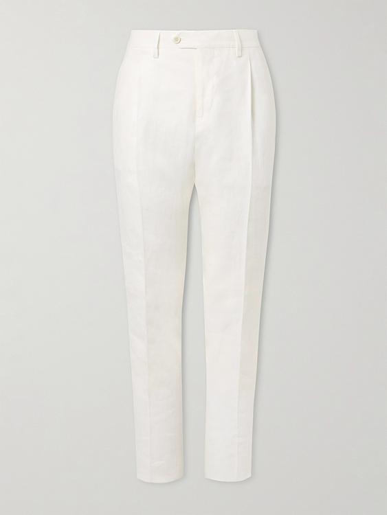 White formal trousers from Lardini