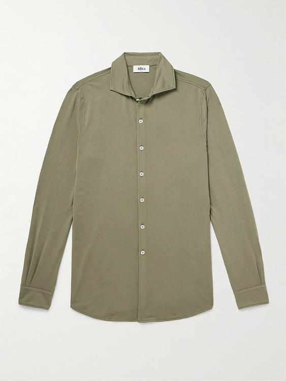 Taupe casual shirt from Altea