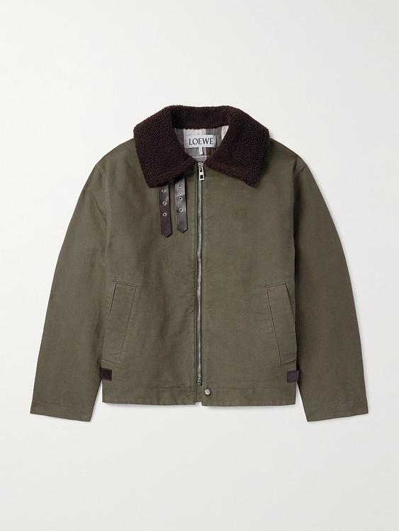 Dark green casual jacket from Loewe