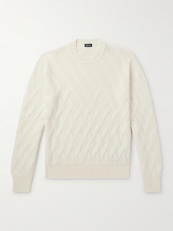 White sweater from Zegna