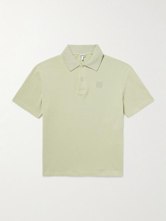 Beige short sleeve polo shirt from Loewe