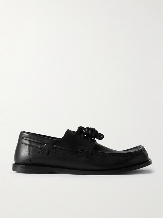 Black boat shoes from Loewe