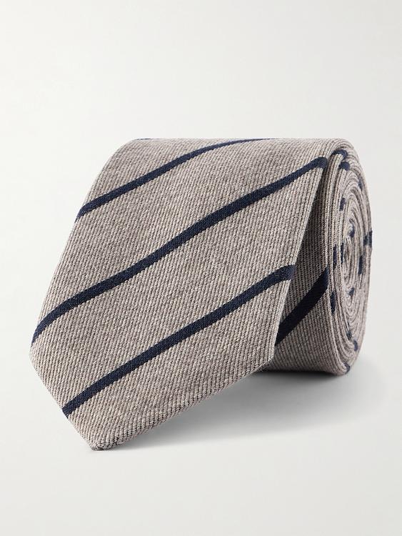 Striped grey tie from Paul Smith