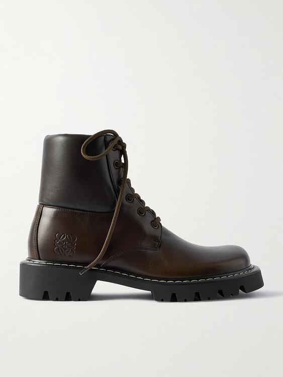 Black lace-up boots from Loewe