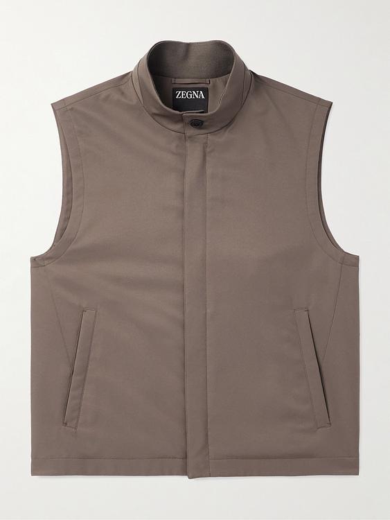 Taupe vest from Zegna