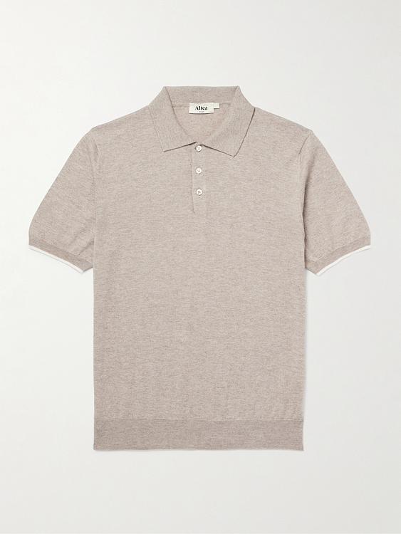 Beige short sleeve polo shirt from Altea