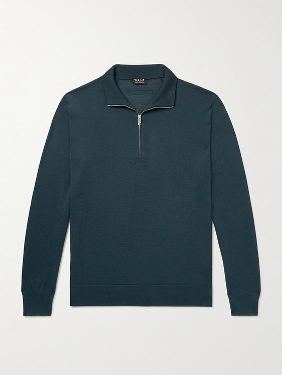 Dark grey half-zip from Zegna