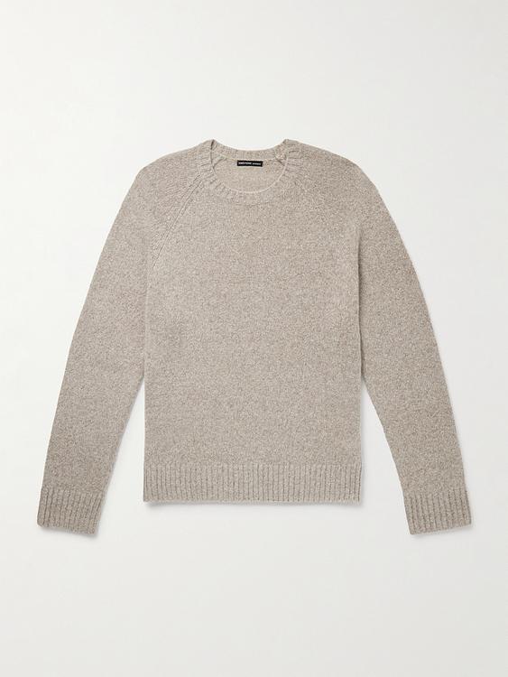 Taupe cashmere sweater from James Perse