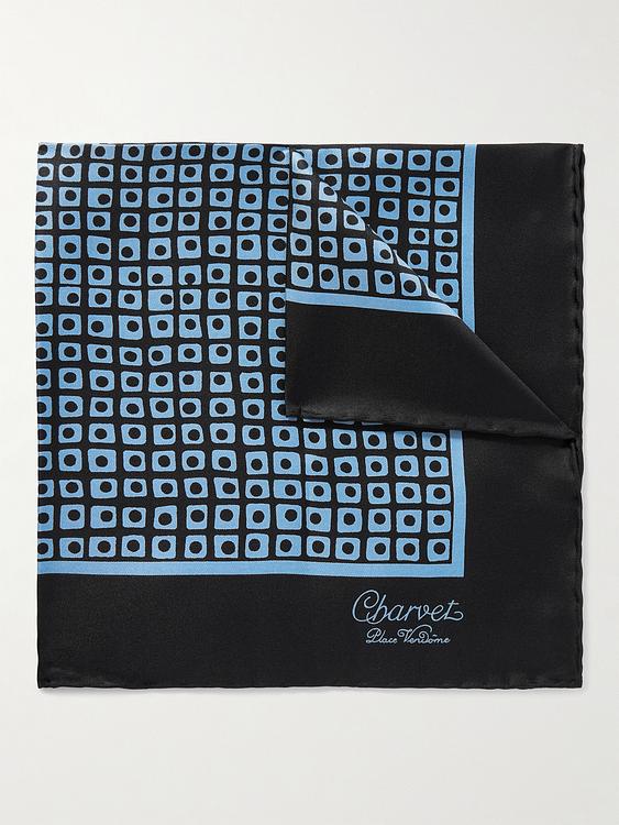 Black pocket square from Charvet