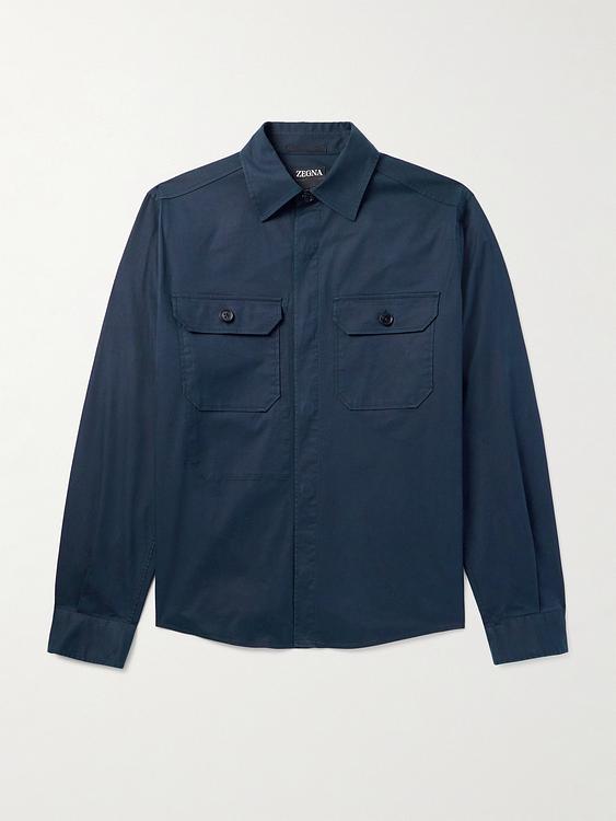 Dark blue overshirt from Zegna