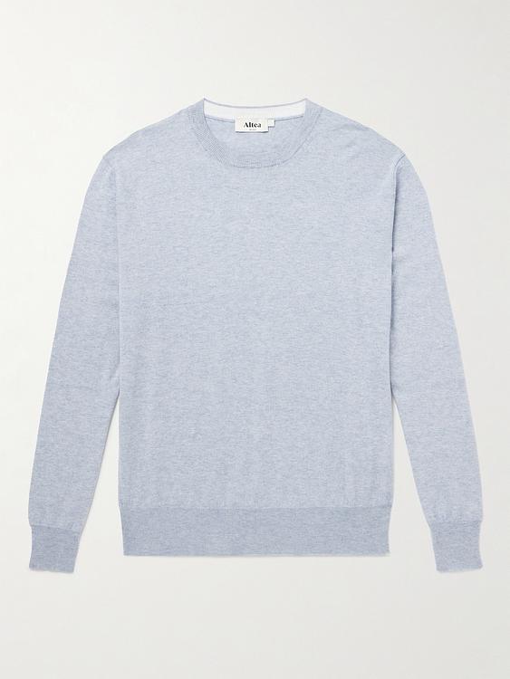 Light blue cashmere sweater from Altea