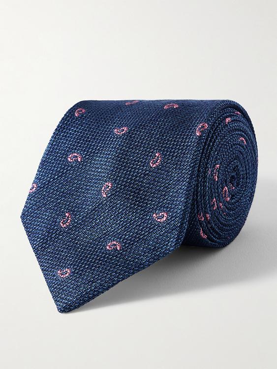Dark blue tie from Richard James