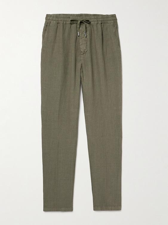 Taupe linen trousers from Altea