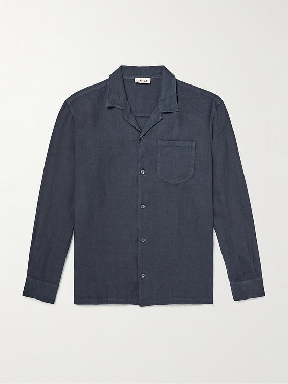 Dark grey linen shirt from Altea