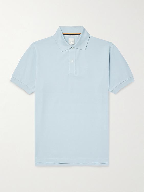Light blue short sleeve polo shirt from Paul Smith