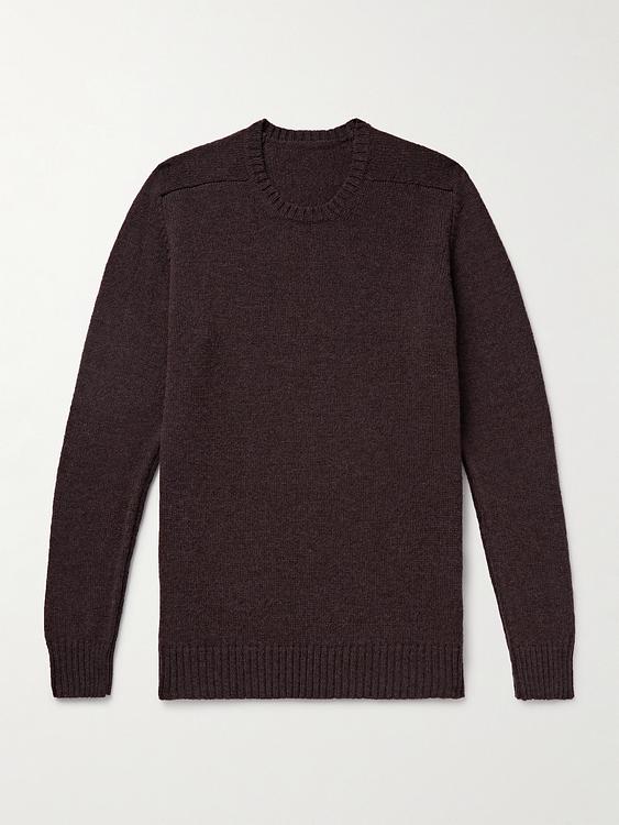 Dark brown sweater from Anderson & Sheppard