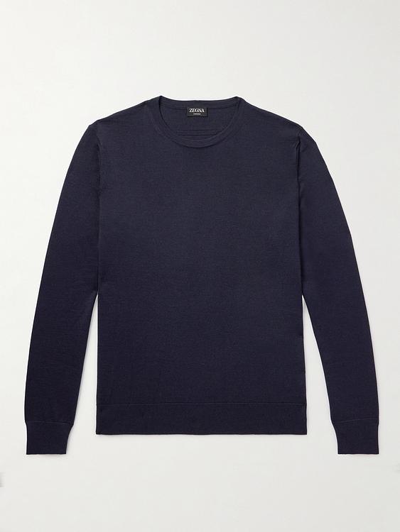 Black cashmere sweater from Zegna
