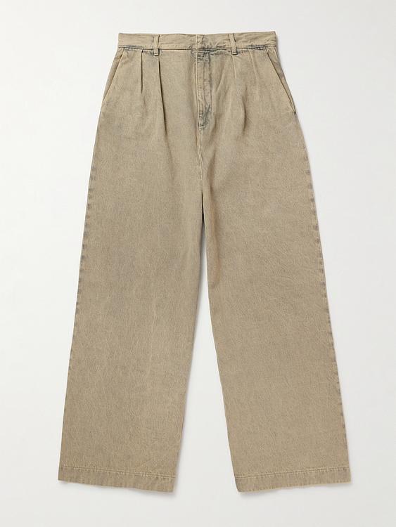Taupe linen trousers from Loewe