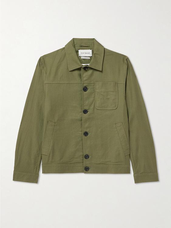 Green overshirt from Oliver Spencer