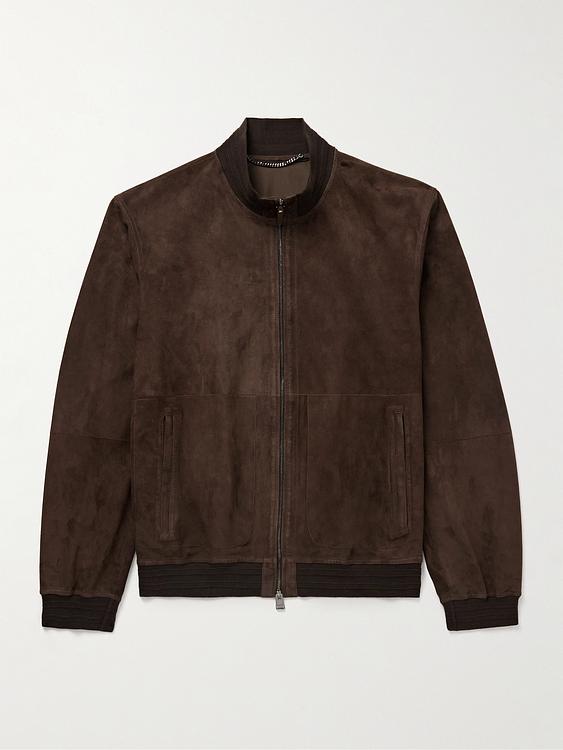 Dark brown bomber jacket from Canali