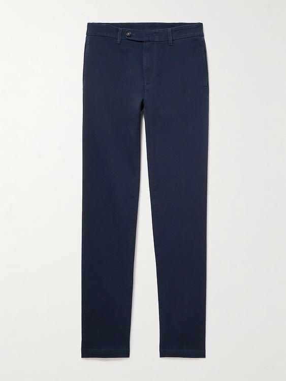 Dark blue chinos from Massimo Alba