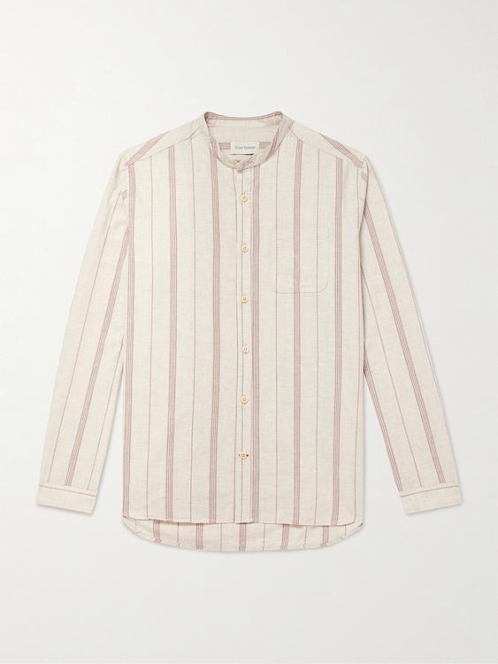 Striped white casual shirt from Oliver Spencer
