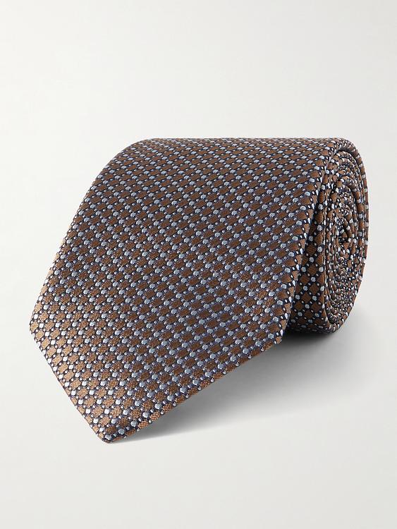 Dark brown tie from Canali