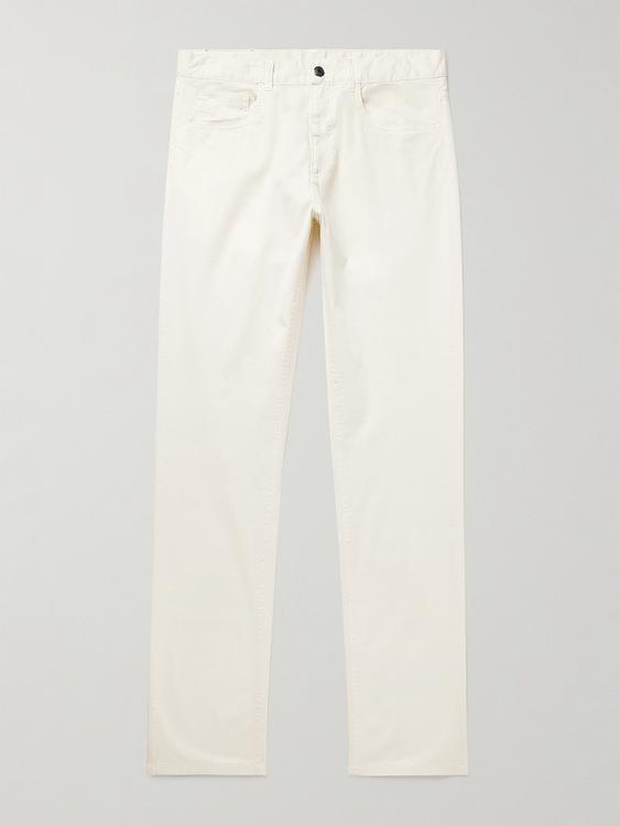 White chinos from Canali