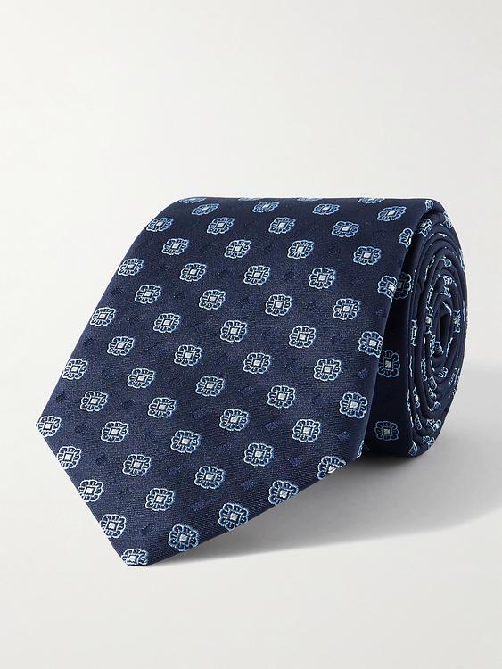 Dark blue tie from Canali