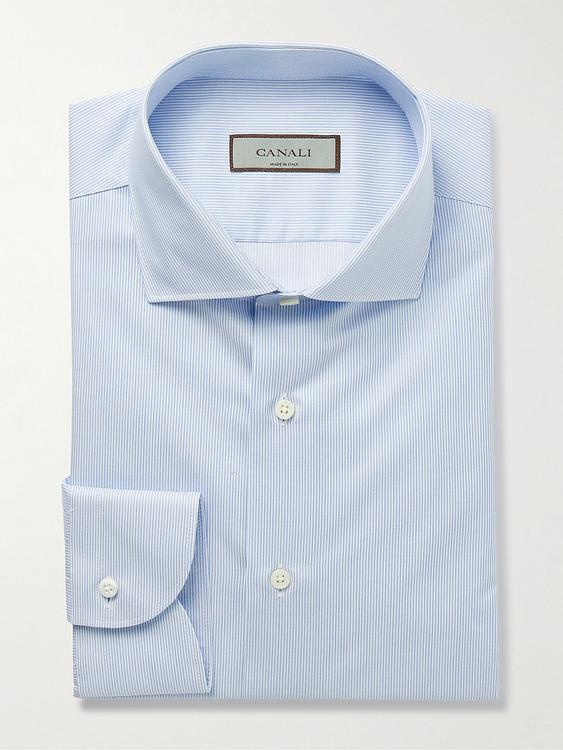 Light blue business shirt from Canali