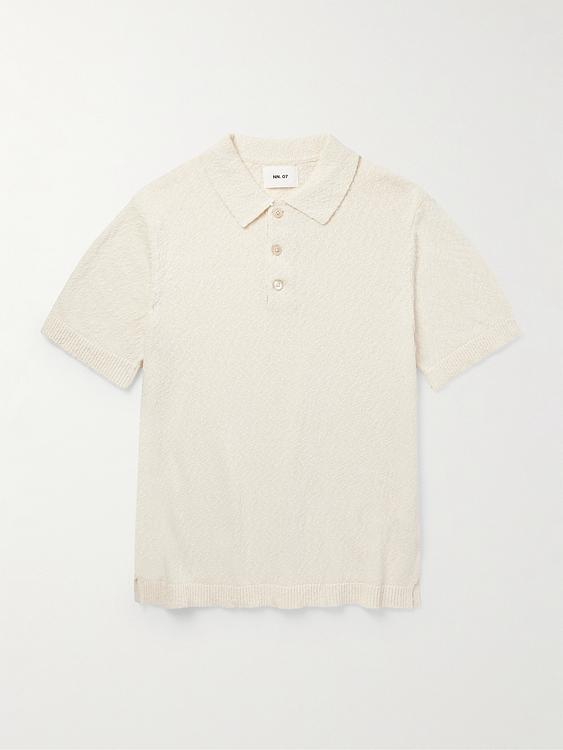 White short sleeve polo shirt from NN07